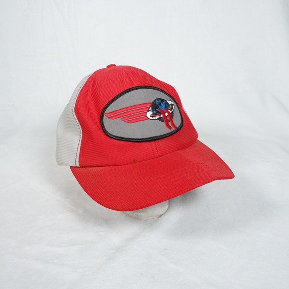 Vintage Halliburton Oil Trucker Hat Red Gray Rope Snapback L Logo USA Y2K READ